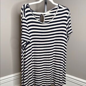 Misia Striped navy and cream Women's Top size 3X